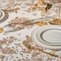 СКАТЕРТЬ КРУГЛАЯ " ROYAL GARDEN" 190 СМ,БЕЛЫЙ ,100% ХЛОПОК ,ТВИЛ С ПРОПИТКОЙ