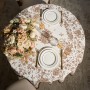 СКАТЕРТЬ КРУГЛАЯ " ROYAL GARDEN" 190 СМ,БЕЛЫЙ ,100% ХЛОПОК ,ТВИЛ С ПРОПИТКОЙ