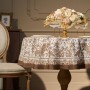 СКАТЕРТЬ КРУГЛАЯ " ROYAL GARDEN" 150 СМ,БЕЛЫЙ ,100% ХЛОПОК ,ТВИЛ С ПРОПИТКОЙ