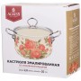 КАСТРЮЛЯ ЭМАЛИРОВАННАЯ AGNESS СО СТЕКЛЯННОЙ КРЫШКОЙ 2.8 Л, 20*12 СМ